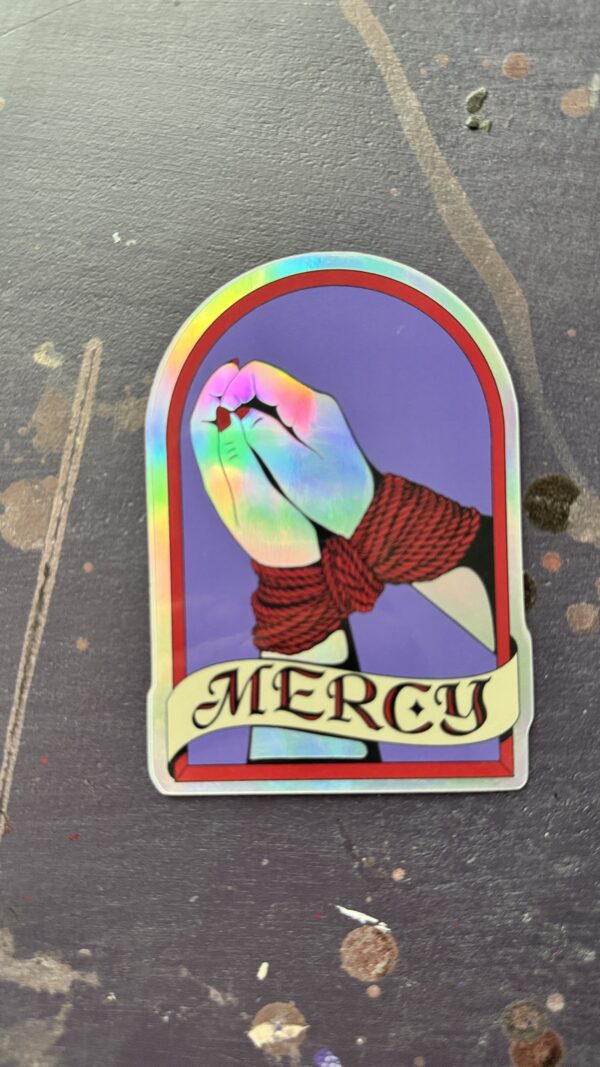 Shibari "Mercy" religious sticker - Image 2