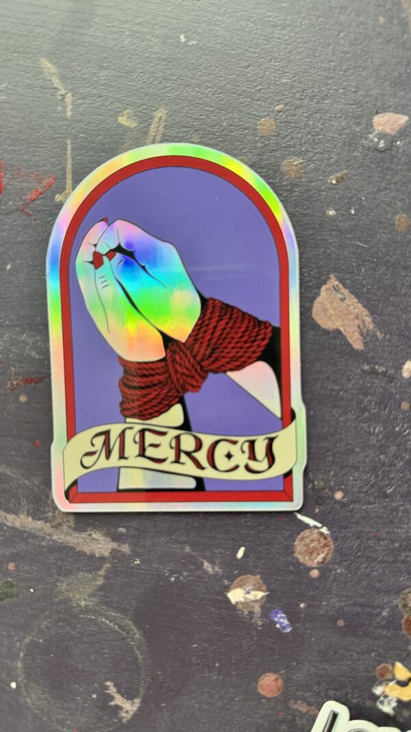 Shibari "Mercy" religious sticker