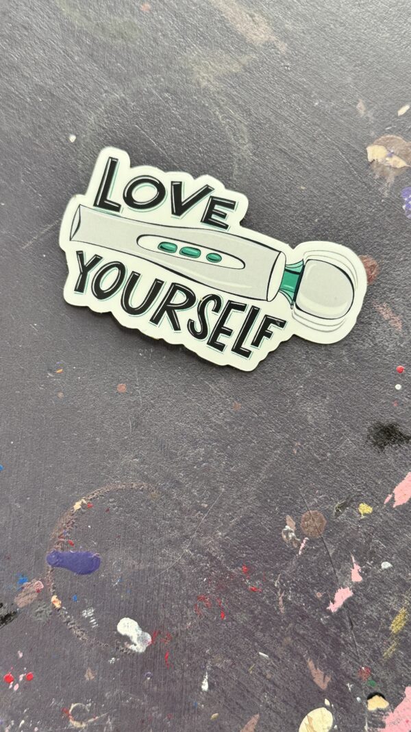 Love Yourself vibrator sticker